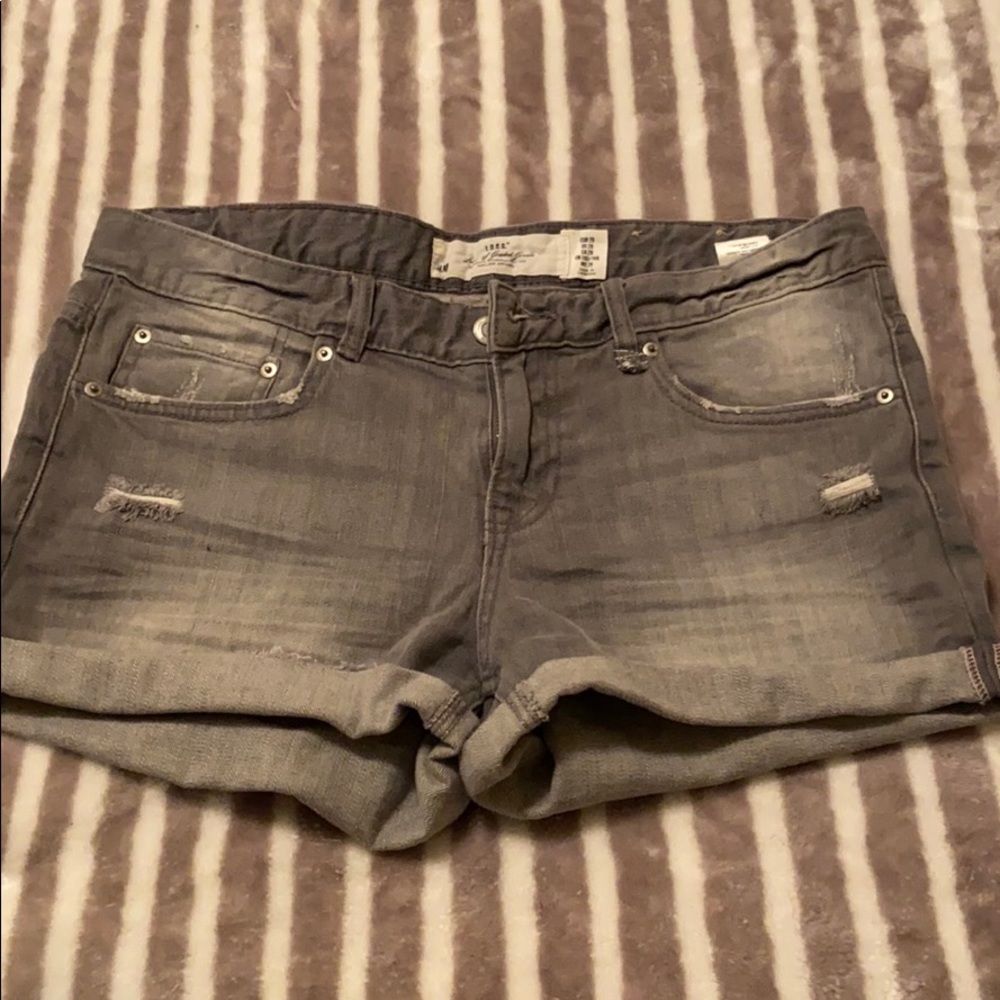 Grey Denim Shorts Size 29